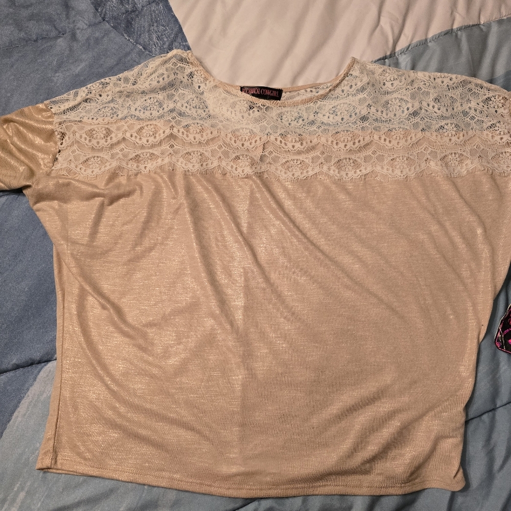 Rock And Roll Cowgirl Shimmery Shirt